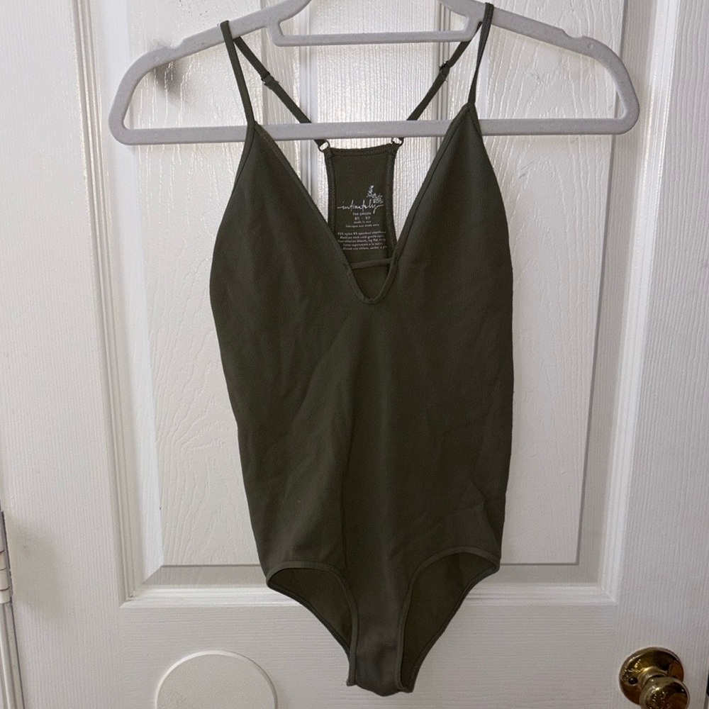 Free People Khaki Bodysuit XS/S